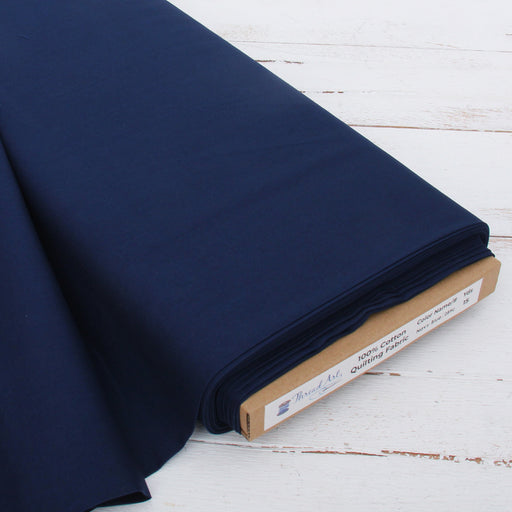 Premium Cotton Quilting Fabric Sold By The Yard - Solid Navy Blue - Threadart.com