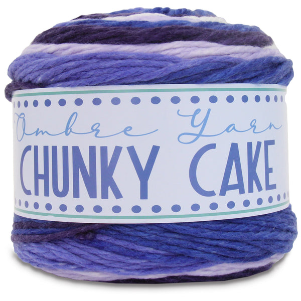 Ombre Yarn - Big Chunky Yarn Cake - Bluebonnet Morning – Thick Super Bulky #6 - Threadart.com