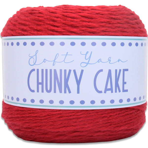 Chunky Yarn Big Cake - Red – Thick Super Bulky #6 - Threadart.com