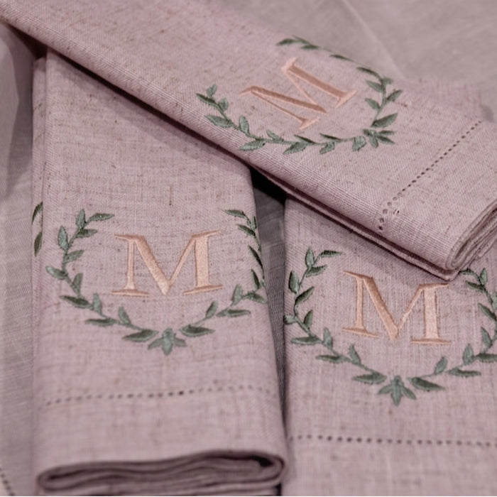 Monogrammed dinner napkins