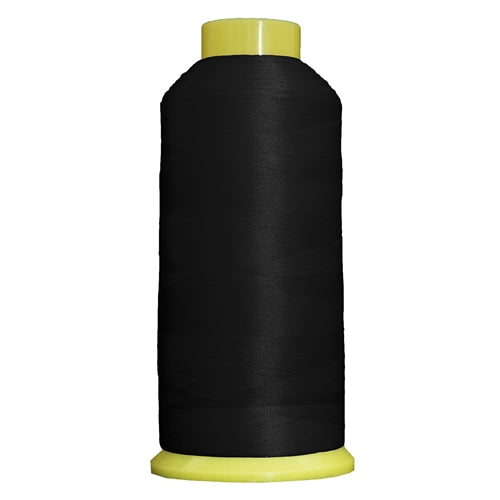 Black Embroidery Thread No. 102 - Large Polyester 5000 Meter Cone - Threadart.com