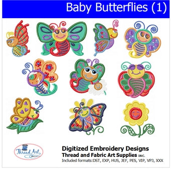 Machine Embroidery Designs - Baby Butterflies(1) - Threadart.com