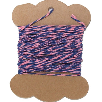 Cotton Baker's Twine - 10 Yards - ColorTwist - Pink & Blue - Threadart.com