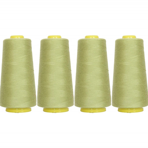Four Cone Set of Polyester Serger Thread - Avocado 222 - 2750 Yards Each - Threadart.com