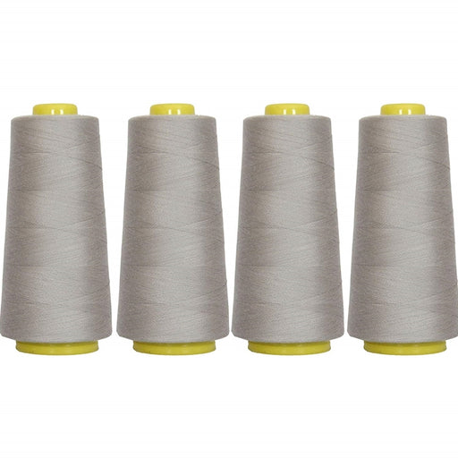 Four Cone Set of Polyester Serger Thread - Grey 427 - 2750 Yards Each - Threadart.com