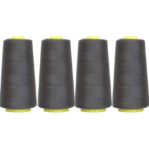 Four Cone Set of Polyester Serger Thread - Off Black 099 - 2750 Yards Each - Threadart.com