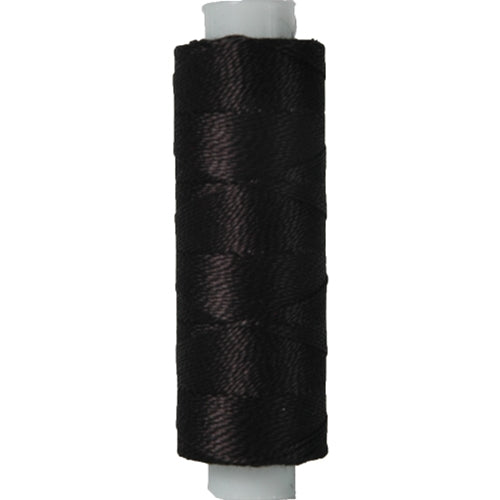 Perle (Pearl) Cotton Thread - Size 8 - Black - 75 Yard Spools - Threadart.com