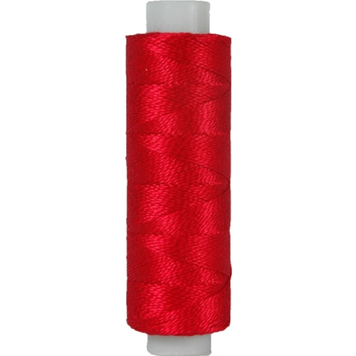 Perle (Pearl) Cotton Thread - Size 8 - Red - 75 Yard Spools - Threadart.com