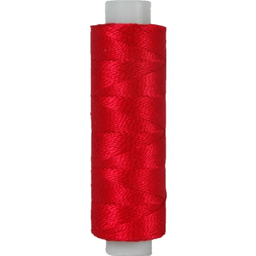 Perle (Pearl) Cotton Thread  - Size 8 - Red - 75 Yard Spools - Threadart.com