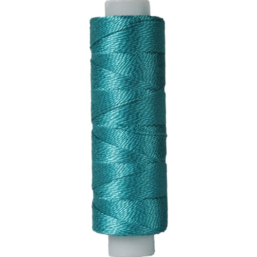 Perle (Pearl) Cotton Thread - Size 8 - Turquoise - 75 Yard Spools - Threadart.com