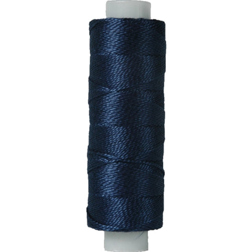 Perle (Pearl) Cotton Thread - Size 8 - Navy Blue - 75 Yard Spools - Threadart.com