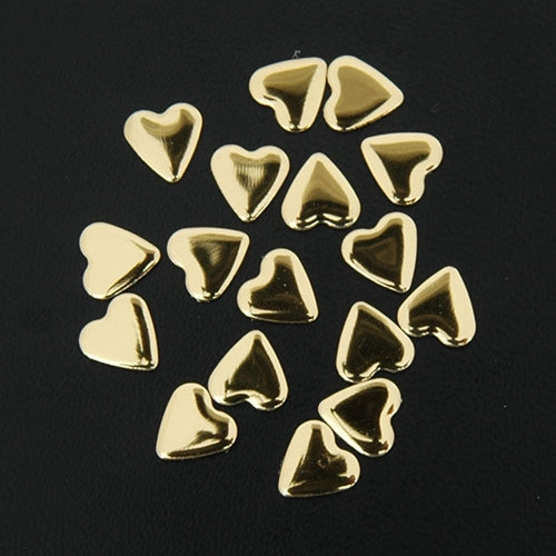 Hot Fix Metallic Nailhead - Gold Heart 8x9mm - 1 Gross - Threadart.com