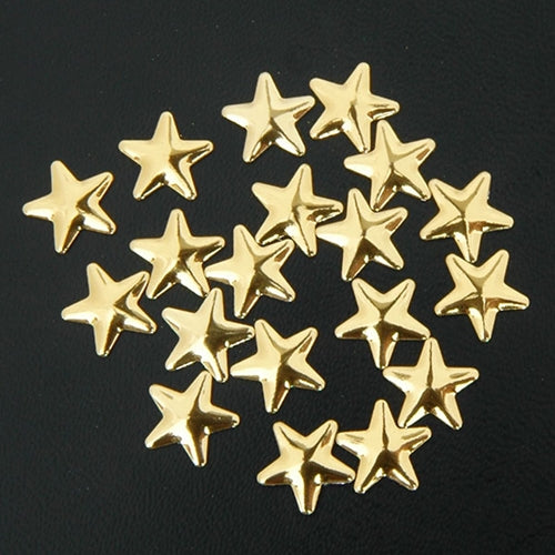 Hot Fix Metallic Nailhead - Gold Star 10x10mm - 1 Gross - Threadart.com