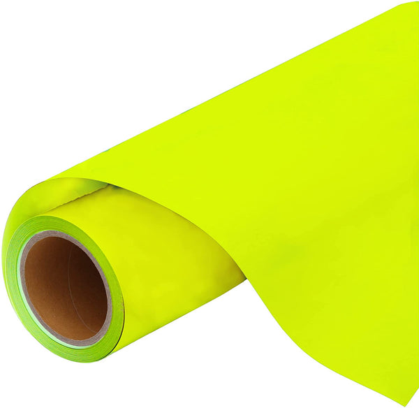 Neon Yellow Iron On Vinyl - 20" Wide HTV Sold By the Yard - Threadart.com