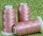 Variegated Multicolor Polyester Embroidery Thread Set - 5 Red Shades - Threadart.com