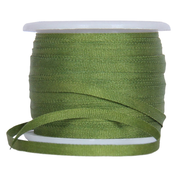 Silk Ribbon 2mm Dk Sage x 10 Meters No. 653 - Threadart.com