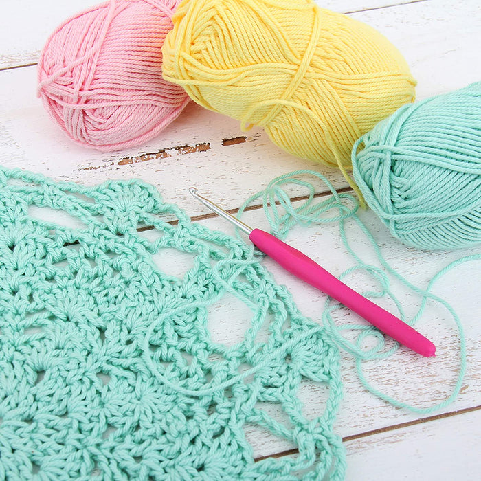 Crochet Cotton Yarn - #4 - Magenta - 50 gram skeins - 85 yds - Threadart.com