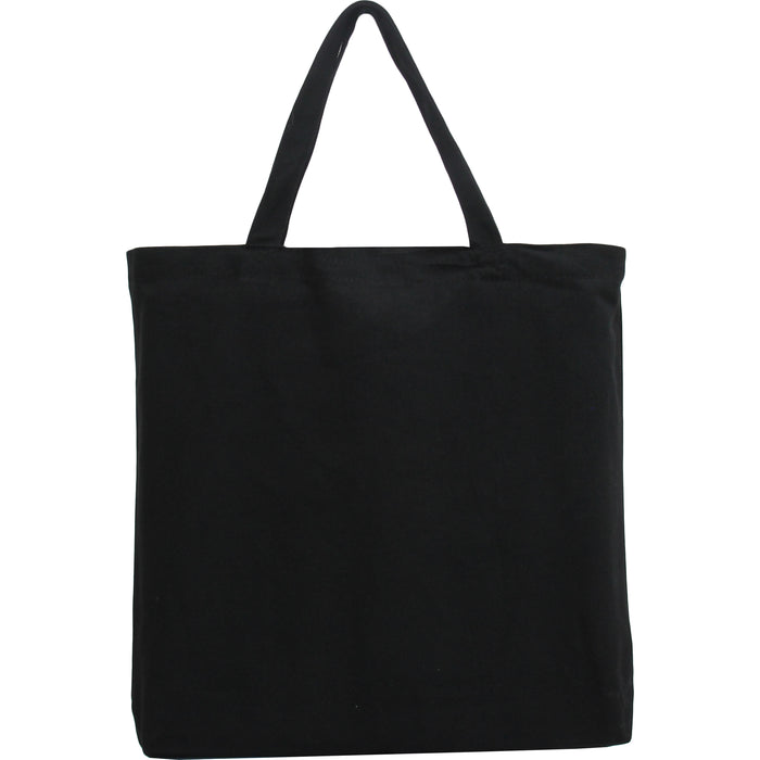 Blank Canvas Tote Bag - Black - 100% Cotton- 14.5x17x3 - Threadart.com