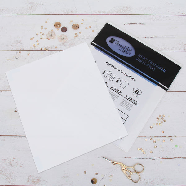 White Iron On Vinyl - Heat Transfer Pack of Sheets - Threadart.com