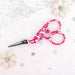 Floral Pink Stork Scissors - Threadart.com