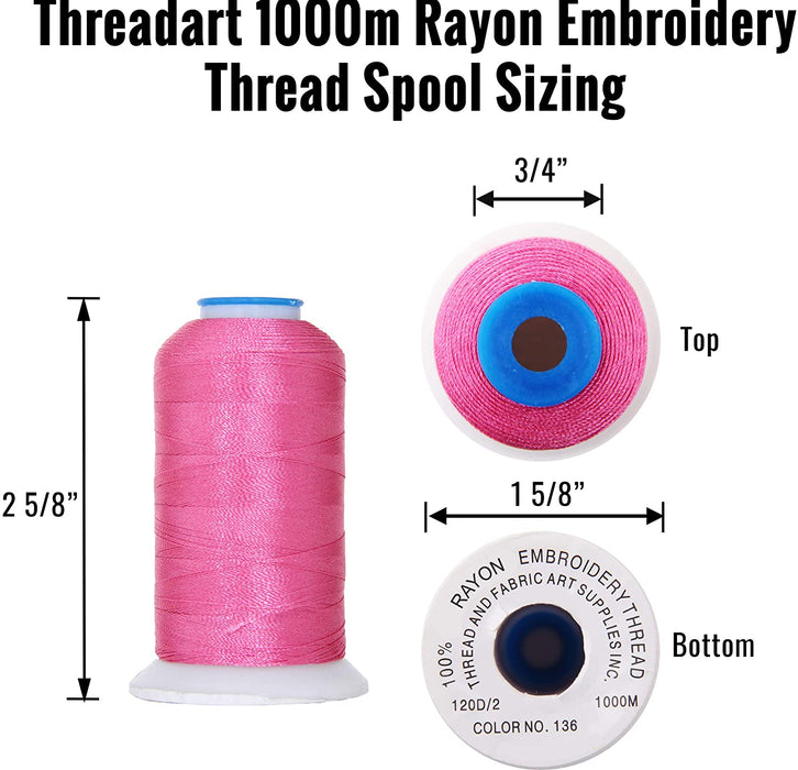 Rayon Thread No. 390 Intense Maroon - 1000M - Threadart.com