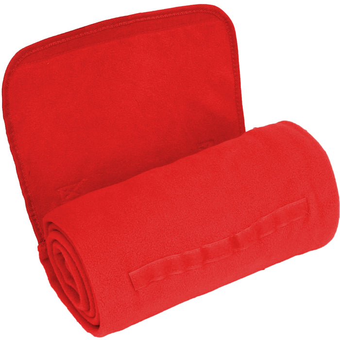 Pack of 3 Portable Travel Blanket with Carrying Strap Sports Stadium - Red - Threadart.com