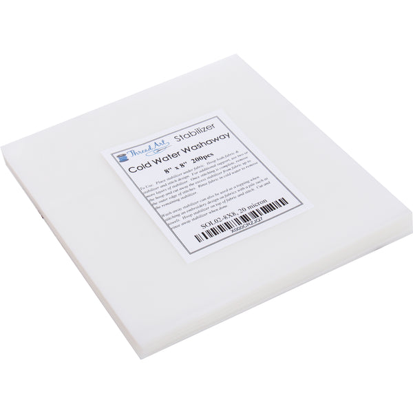 Washaway Embroidery Stabilizer - 8x8 200 Precut Sheets - Threadart.com