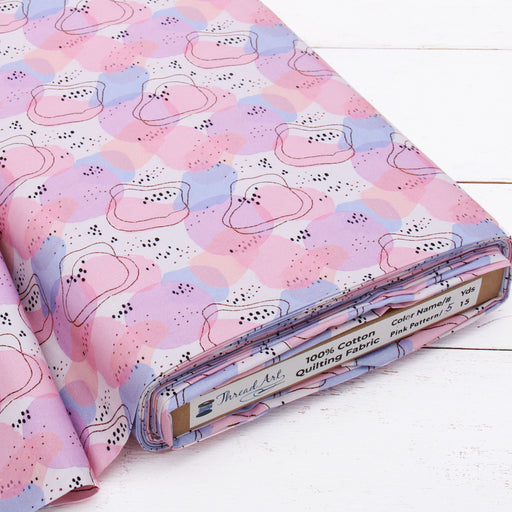 Premium Cotton Quilting Fabric Sold By The Yard - Patterned Pink 5 - Threadart.com