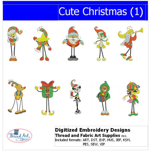 Machine Embroidery Designs - Cute Christmas(1) - Threadart.com