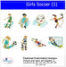 Machine Embroidery Designs - Girls Soccer(1) - Threadart.com
