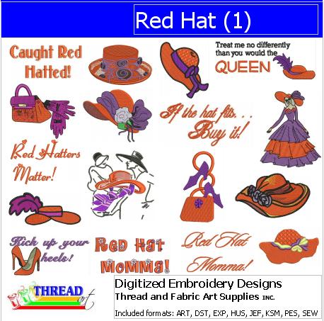 Machine Embroidery Designs - Red Hat(1) - Threadart.com