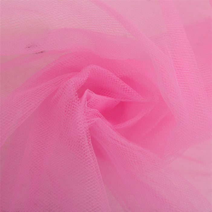 Premium Soft Tulle Fabric Mega Roll - 100 Yards by 6" Wide - Hot Pink - Threadart.com