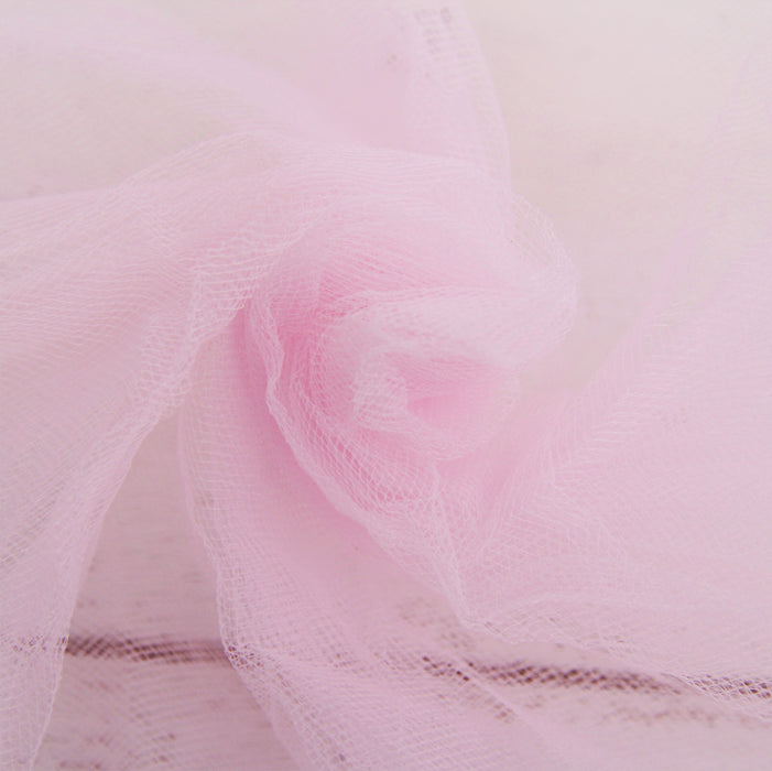 Premium Soft Tulle Fabric Mega Roll - 100 Yards by 6" Wide - Light Pink - Threadart.com