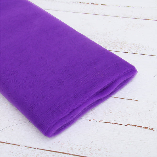 Premium Soft Tulle Fabric - 20 Yards by 54" Wide - Purple - Threadart.com