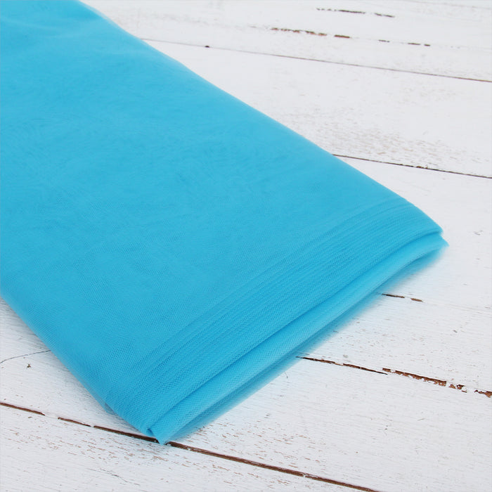 Premium Soft Tulle Fabric - 20 Yards by 54" Wide - Turquoise - Threadart.com