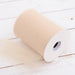 Premium Soft Tulle Fabric Mega Roll - 100 Yards by 6" Wide - Beige - Threadart.com