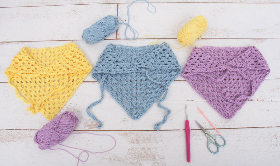 Crochet a Spring Granny Stripe Bandana