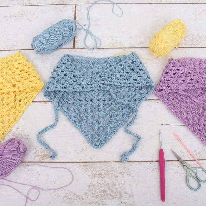 Crochet a Spring Granny Stripe Bandana