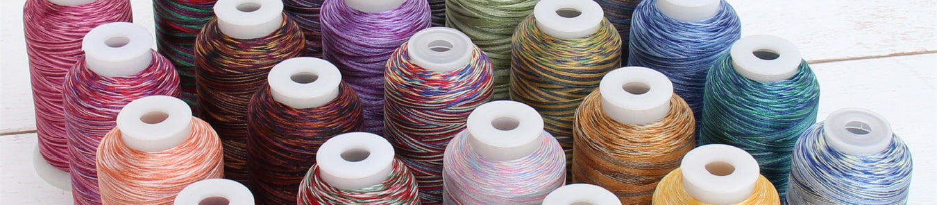 Multicolor Polyester Embroidery Thread  Variegated Embroidery Thread —