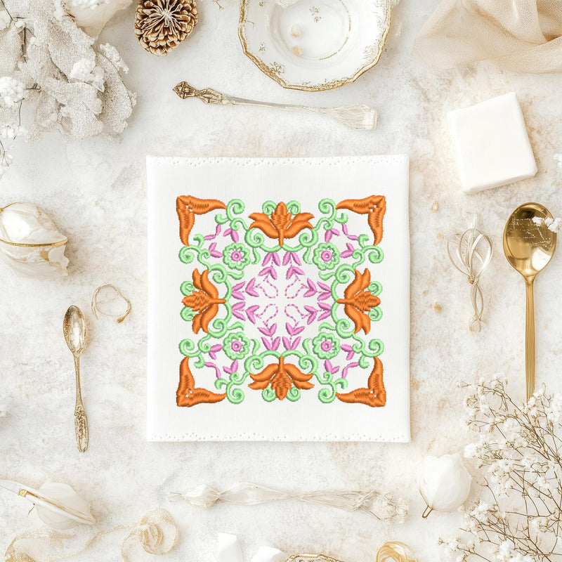 Ornate Decorative Square Machine Embroidery Design Instant Download - 4 Sizes - 8 Formats - ThreadArt - Threadart.com