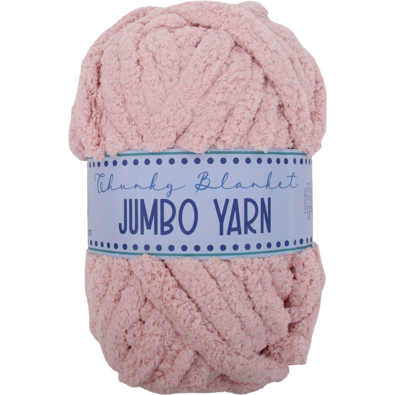 Jumbo Blanket Yarn - Light Pink Chunky Chenille Yarn for Hand Crochet and Knitting - Threadart.com