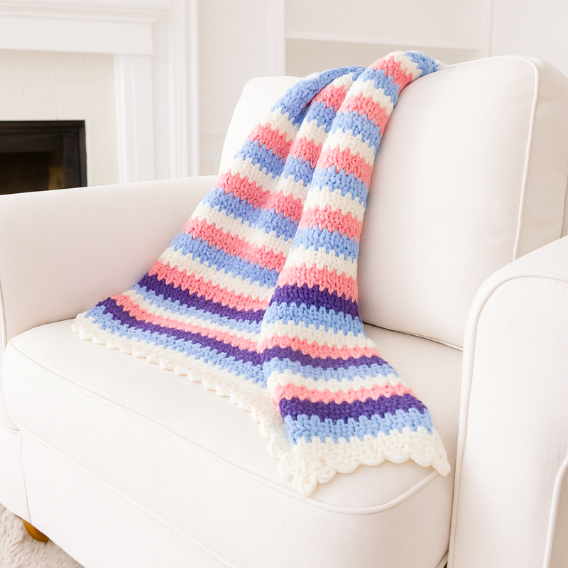 Chunky Yarn Big Cake - Pink Icing, 300g (316 Yards) – Thick Super Bulky #6 - Threadart.com