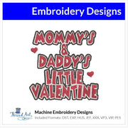 Valentine Design for Baby or Toddler Machine Embroidery Design Instant Download - 4 Sizes - 8 Formats - ThreadArt - Threadart.com