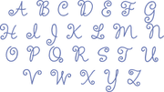 Amelia Font Machine Embroidery Design Set -  Cursive Alphabet Letters BX Font - Download 9 Formats and 3 Sizes - 1", 1.5", 2" - Threadart.com