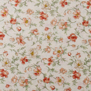 a repeating floral pattern with various shades of pink and white flowers and green leaves.