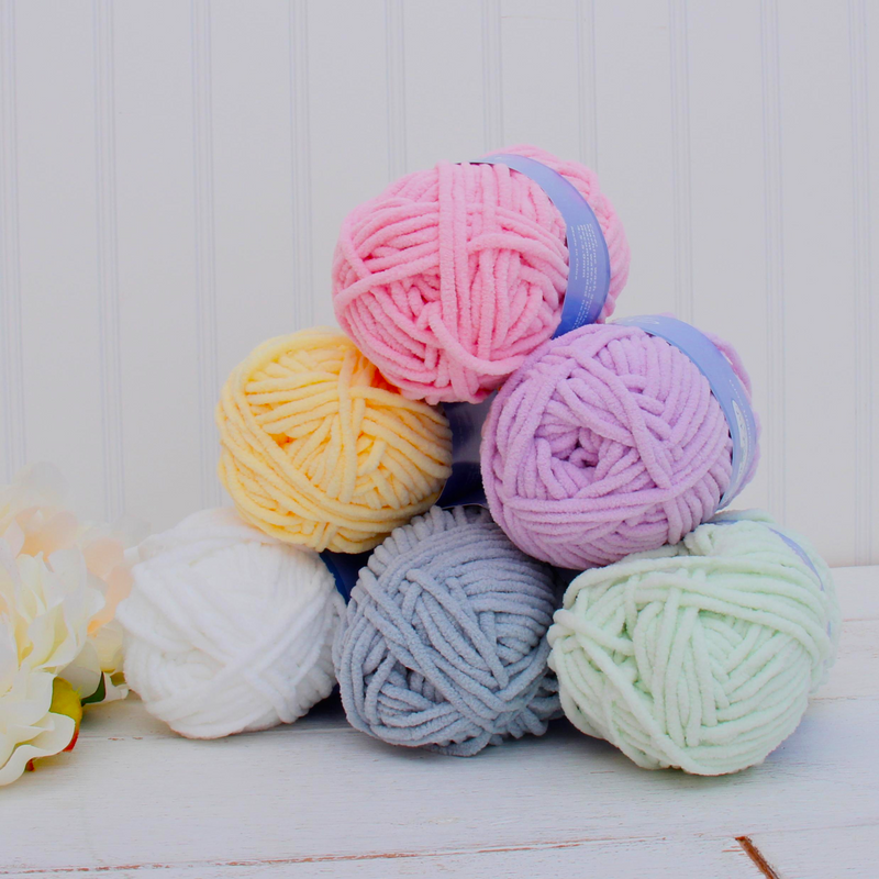 Super Soft Chenille Yarn - #5 - Aqua - 50 gram skeins - 60 yds - Threadart.com