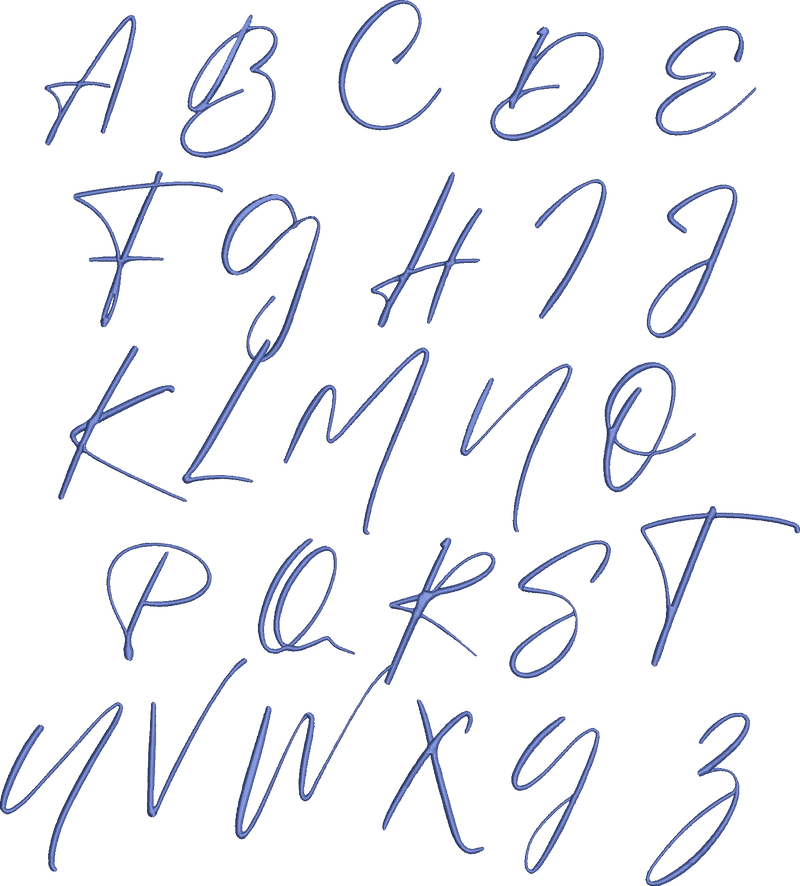 444 Lettering Cursive Stylish Script Font Machine Embroidery Design Set - Cursive Alphabet L ...