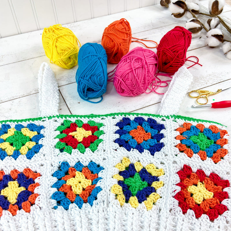 Crochet 100% Pure Cotton Yarn #4 Set  - 6 Pack of Bright Colors - Threadart.com