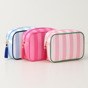 Personalized Striped Cosmetic Bags - Customized With Embroidery - Threadart.com