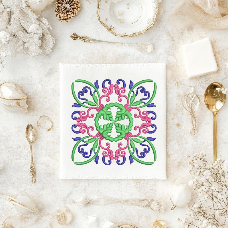 Ornate Decorative Square Machine Embroidery Design Instant Download - 4 Sizes - 8 Formats - ThreadArt - Threadart.com